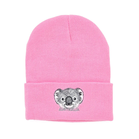 Pink Koala Beanie - Allanson Souvenirs
