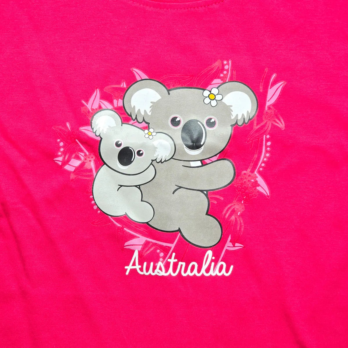 Pink Koala Cuddles Kids T-Shirt - Allanson Souvenirs
