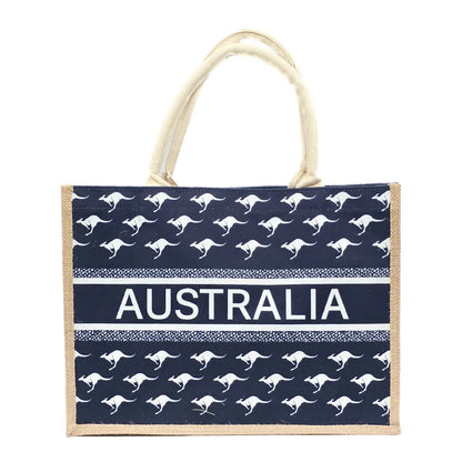 Premium Navy Kangaroo Tote Bag - Allanson Souvenirs