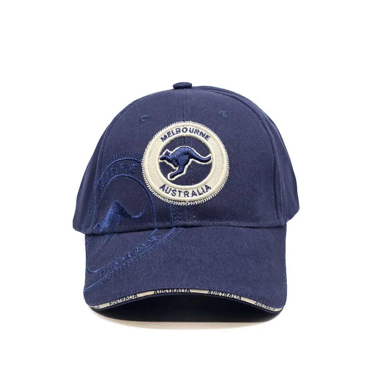 Round Kangaroo Melbourne Baseball Cap - Allanson Souvenirs
