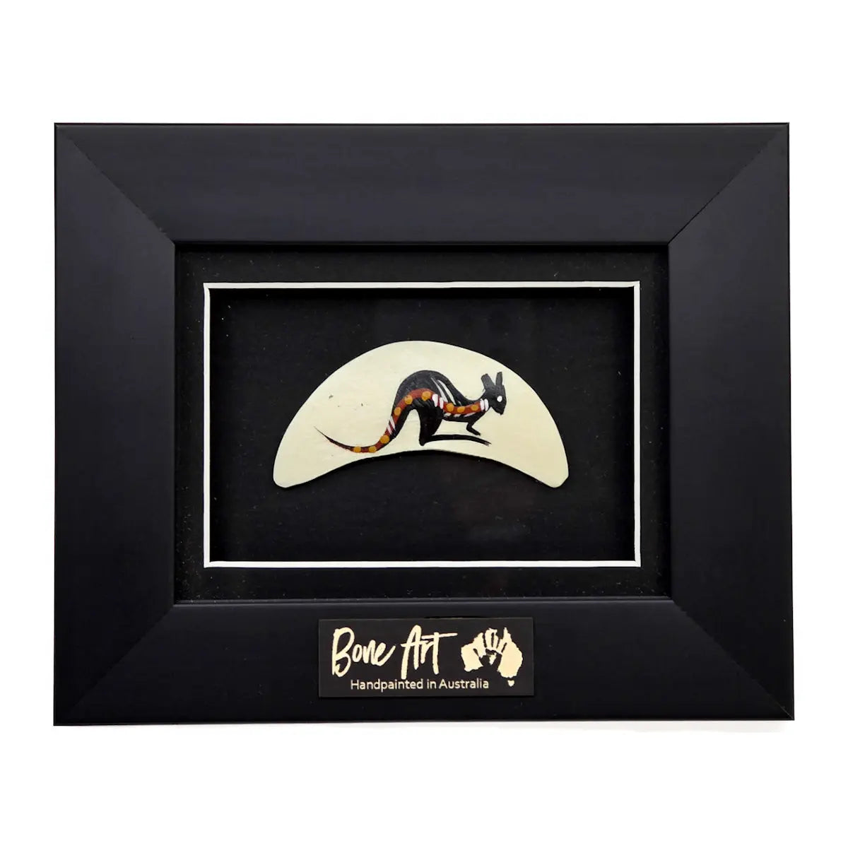 Single Framed Bone Art Boomerang - Allanson Souvenirs