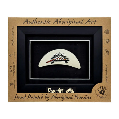 Single Framed Bone Art Boomerang - Allanson Souvenirs