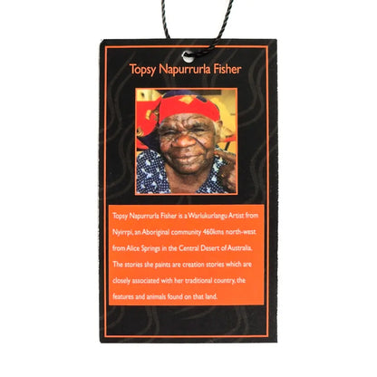 Sky Blue Kangaroo Aboriginal Scarf - Allanson Souvenirs