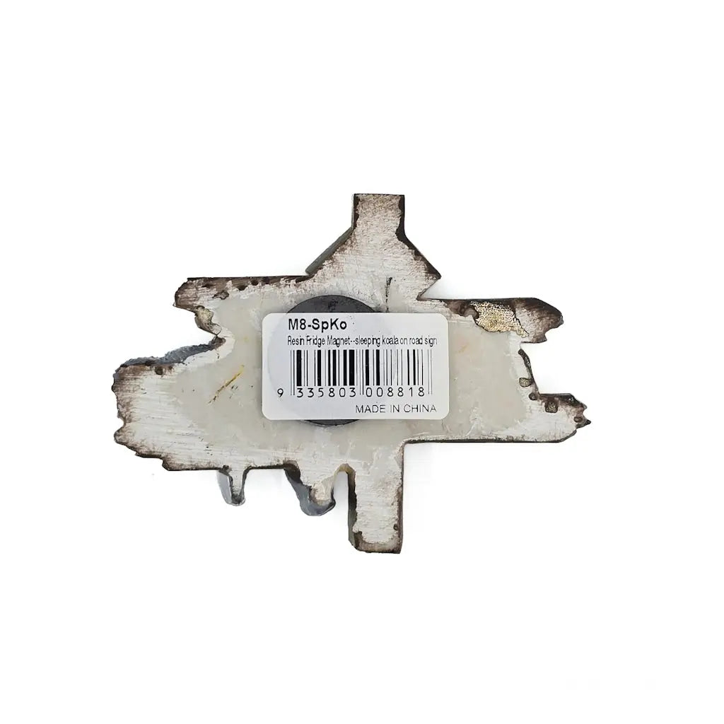 Sleeping Koala Road Sign Magnet -Allanson Souvenirs