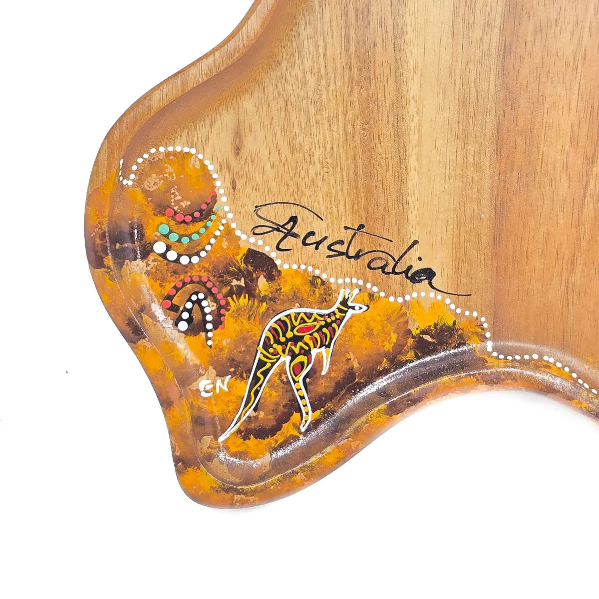 Small Wooden Tray Map Shape - Allanson Souvenirs