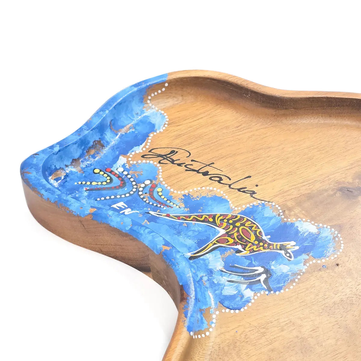 Small Wooden Tray Map Shape - Allanson Souvenirs