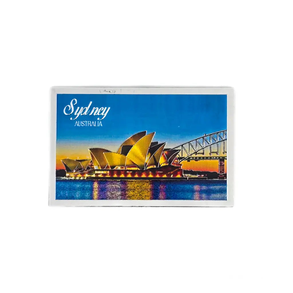 Sydney Opera House Sunset Metallic Magnet Allanson Souvenirs