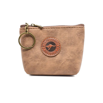 Tan Rectangle Base Suede Coin Purse - Allanson Souvenirs