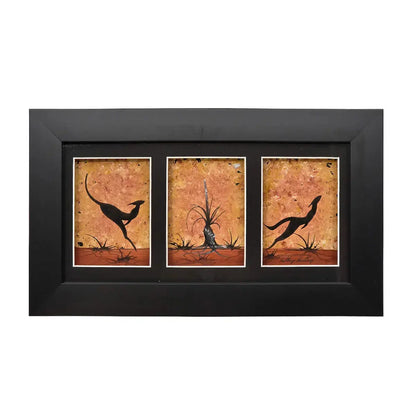 Triple Hand-Painted Murra Wolka Art - Allanson Souvenirs