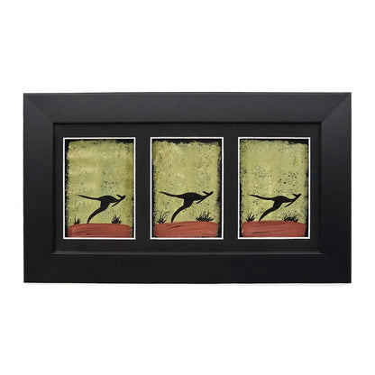 Triple Hand-Painted Murra Wolka Art - Allanson Souvenirs