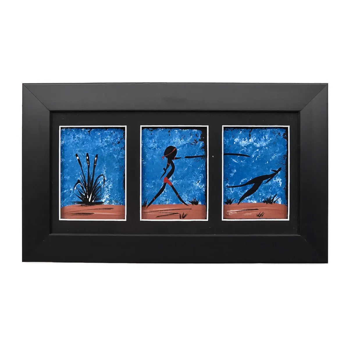 Triple Hand-Painted Murra Wolka Art - Allanson Souvenirs