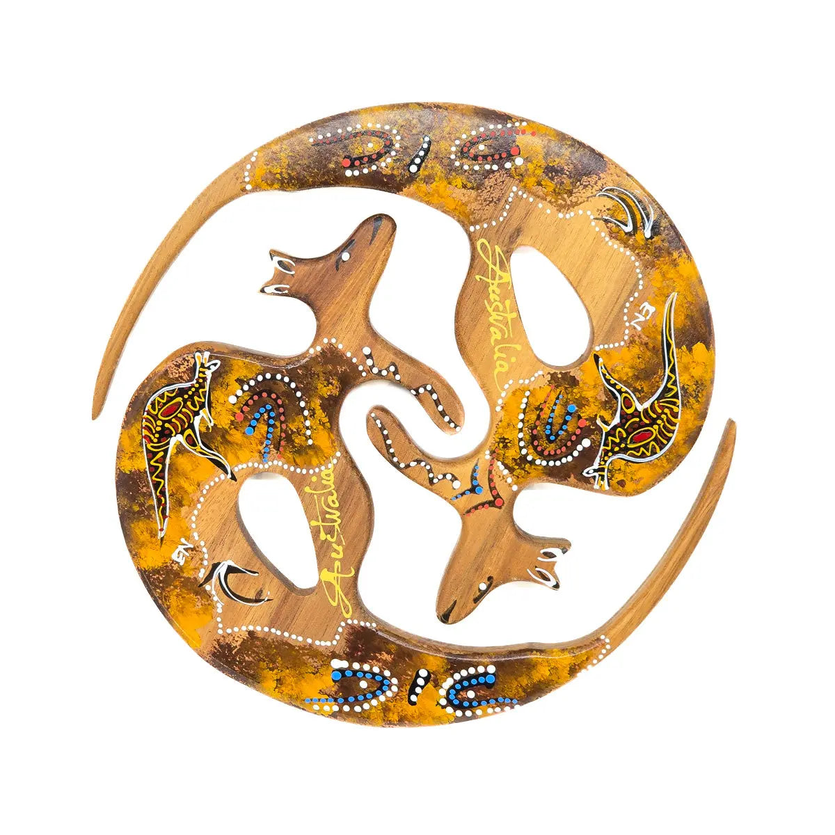 Wooden Kangaroo Hand-Painted Trivet - Allanson Souvenirs