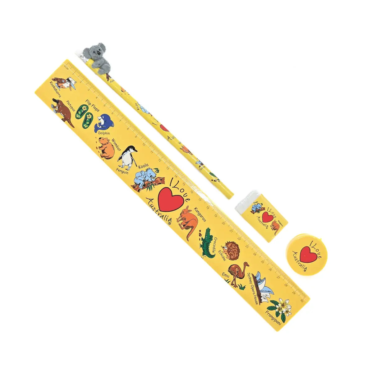 Yellow Icons of Australia Stationary Set - Allanson Souvenirs